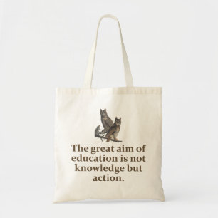 Het grote doel van onderwijs - het onderwijscitaat tote bag