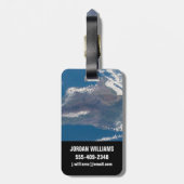 Het grote eiland Hawaï en zijn bergen Bagagelabel (Achterkant verticaal)