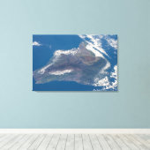 Het grote eiland Hawaï en zijn bergen Canvas Afdruk (Insitu (Houten vloer))