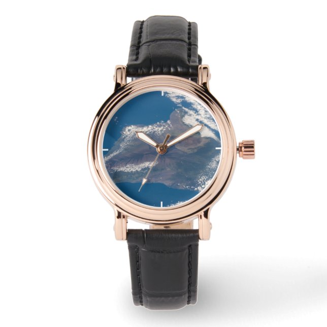 Het grote eiland Hawaï en zijn bergen Horloge (Voorkant)