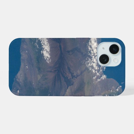 Het grote eiland Hawaï en zijn bergen iPhone 15 Case (Achterkant horizontaal)