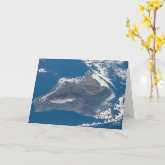 Het grote eiland Hawaï en zijn bergen Kaart (Gele Bloem)