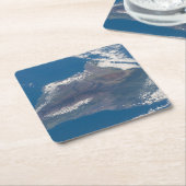 Het grote eiland Hawaï en zijn bergen Kartonnen Onderzetters (Schuin)