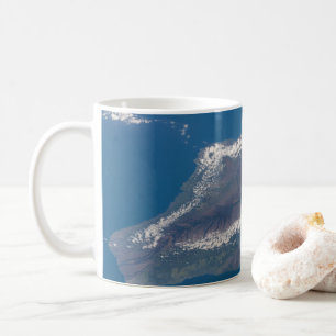 Het grote eiland Hawaï en zijn bergen Koffiemok