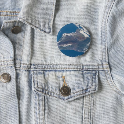 Het grote eiland Hawaï en zijn bergen Ronde Button 5,7 Cm (In situ)