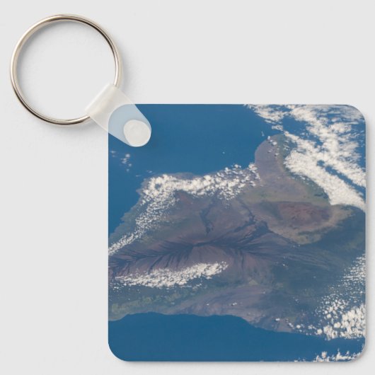 Het grote eiland Hawaï en zijn bergen Sleutelhanger (Voorkant)