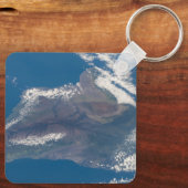 Het grote eiland Hawaï en zijn bergen Sleutelhanger (Achterkant)