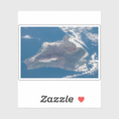 Het grote eiland Hawaï en zijn bergen Sticker (Vel)