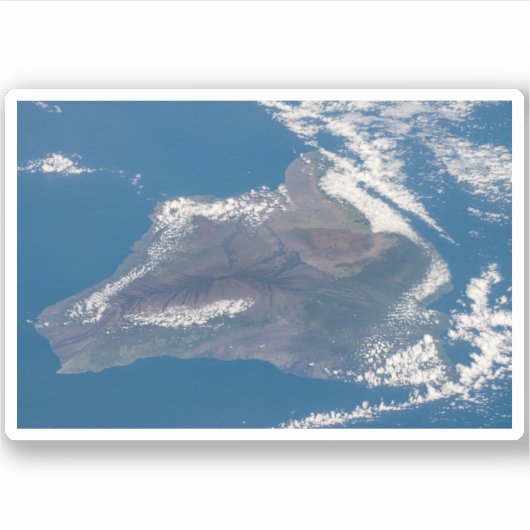 Het grote eiland Hawaï en zijn bergen Sticker (Voorkant)
