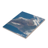 Het grote eiland Hawaï en zijn bergen Tegeltje (Zijkant)