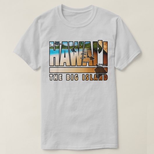 Het grote eiland Hawaï T-shirt (Design voorkant)