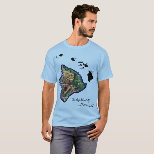 Het grote eiland Hawaï T-shirt (Voorkant volledig)
