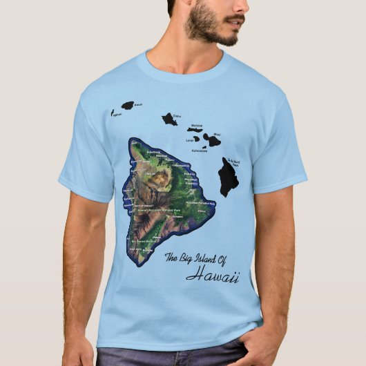 Het grote eiland Hawaï T-shirt (Voorkant)
