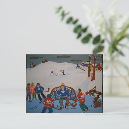 HET GROTE GAME HOCKEY-BRIEFKAART BRIEFKAART (Staand voorkant)