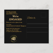 Het Grote Gatsby Verloving Uitnodiging Briefkaart (Achterkant)