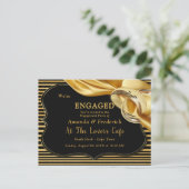 Het Grote Gatsby Verloving Uitnodiging Briefkaart (Staand voorkant)