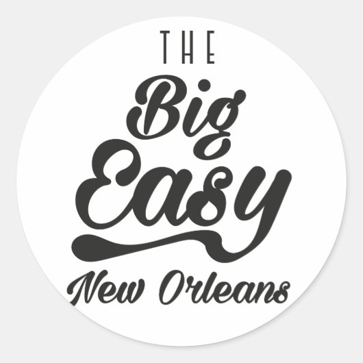 Het grote gemak New Orleans Ronde Sticker (Voorkant)
