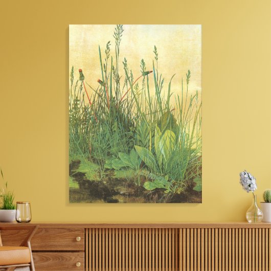 Het grote (Grote) stuk Turf van Albrecht Durer Canvas Afdruk (Insitu (Woonkamer))
