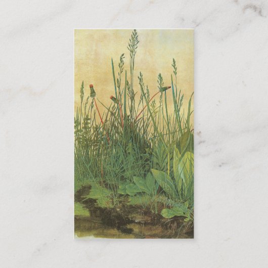 Het grote (Grote) stuk Turf van Albrecht Durer Visitekaartje (Achterkant)