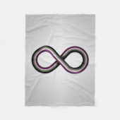 Het grote Infinity Vector Symbool dat met Asexual Fleece Deken (Voorkant)