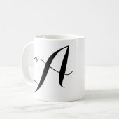 Het grote initiaal van het manuscript van de douan koffiemok (Voorkant links)