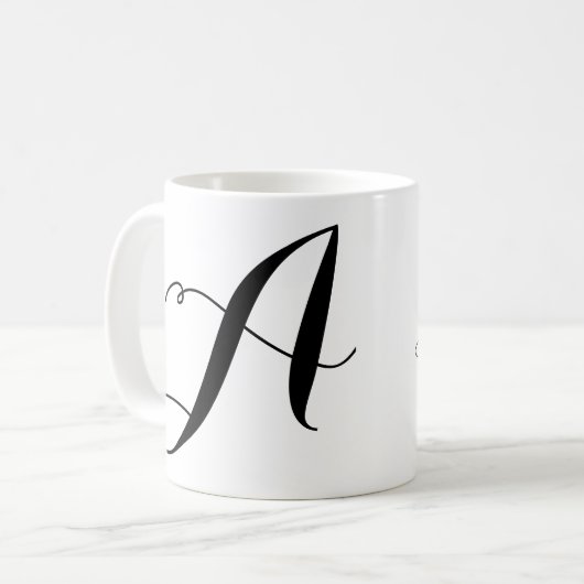 Het grote initiaal van het manuscript van de douan koffiemok (Voorkant links)