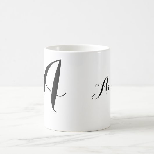 Het grote initiaal van het manuscript van de douan koffiemok (Center)