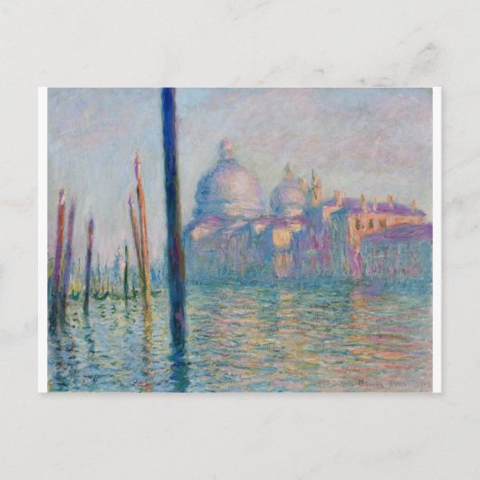 Het grote Kanaal in Venetië 01 door Claude Monet Briefkaart (Voorkant)