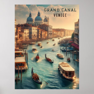 Het Grote Kanaal in Venetië Italië Reizen Poster