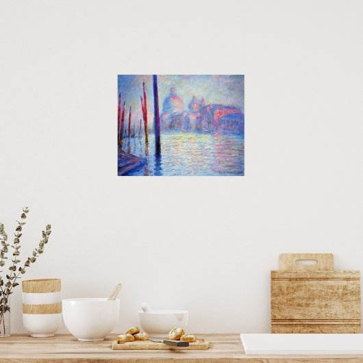 Het Grote Kanaal van Claude Monet Poster (Keuken)