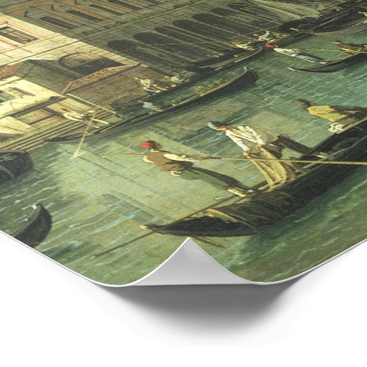 Het Grote Kanaal van de Rialto-brug Poster (Hoek)