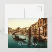 Het Grote Kanaal van de Rialto Brug Venice Italië Briefkaart (Voorkant / Achterkant)