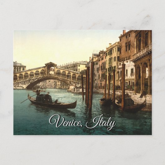 Het Grote Kanaal van de Rialto Brug Venice Italië Briefkaart (Voorkant)