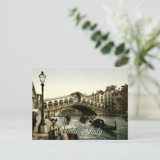 Het Grote Kanaal van de Rialto Brug Venice Italië Briefkaart (Staand voorkant)