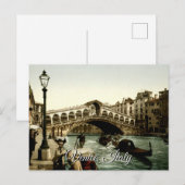 Het Grote Kanaal van de Rialto Brug Venice Italië Briefkaart (Voorkant / Achterkant)