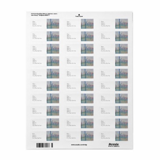 Het Grote Kanaal van Monet Etiket (Full Sheet)