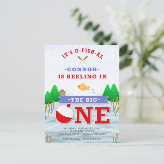 Het grote kleurrijke thema Vist 1 september in Briefkaart (Staand voorkant)