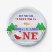 Het grote kleurrijke thema Vist 1 september Papieren Bordje (Voorkant)