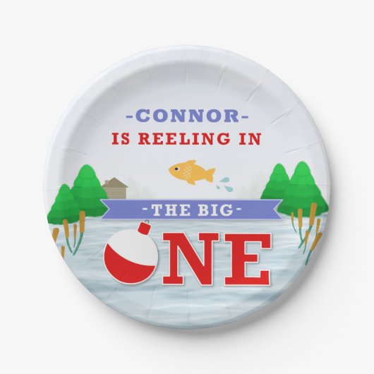 Het grote kleurrijke thema Vist 1 september Papieren Bordje (Voorkant)