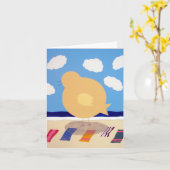 Het grote Kuiken van het Strand Kaart (Gele Bloem)