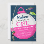 Het grote meisje dat de eerste verjaardag Vist Kaart (Voorkant)