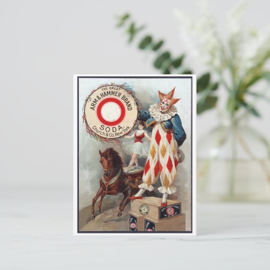 Het grote merk Arm & Hammer, soda, c. 1900 Briefkaart (Staand voorkant)