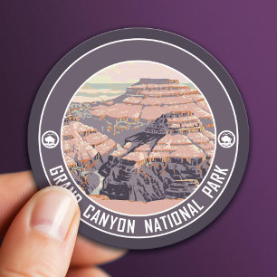 Het grote Ontwerp van het Poster van de Canion Ronde Sticker