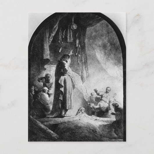 Het Grote Opheffen van Lazarus Briefkaart (Voorkant)