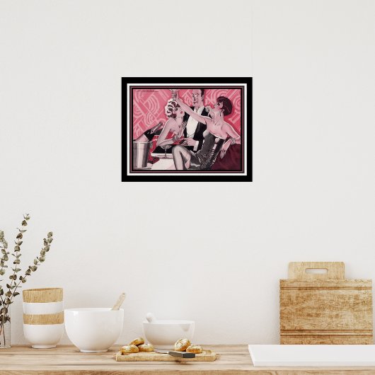 "Het grote paleis in Montmarte" 1926 Art Deco Poster (Keuken)