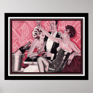 "Het grote paleis in Montmarte" 1926 Art Deco Poster