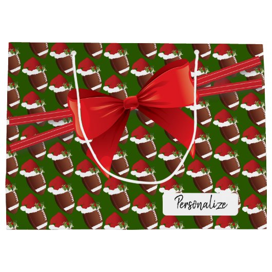 Het Grote Patroon van het Football van Kerstmis - Groot Cadeauzakje (Achterkant)