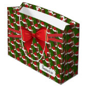 Het Grote Patroon van het Football van Kerstmis - Groot Cadeauzakje (Achterkant Gekanteld)