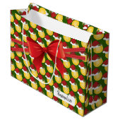 Het Grote Patroon van het Tennis van Kerstmis - Groot Cadeauzakje (Voorkant Gekanteld)