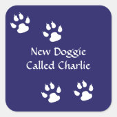 Het grote Print van de Hond Vierkante Sticker (Voorkant)